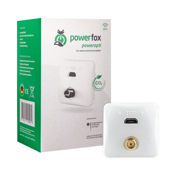powerfox poweropti PA201901 Wi-Fi Stromzählerausleser für elektronische Zähler (außer eBZ)