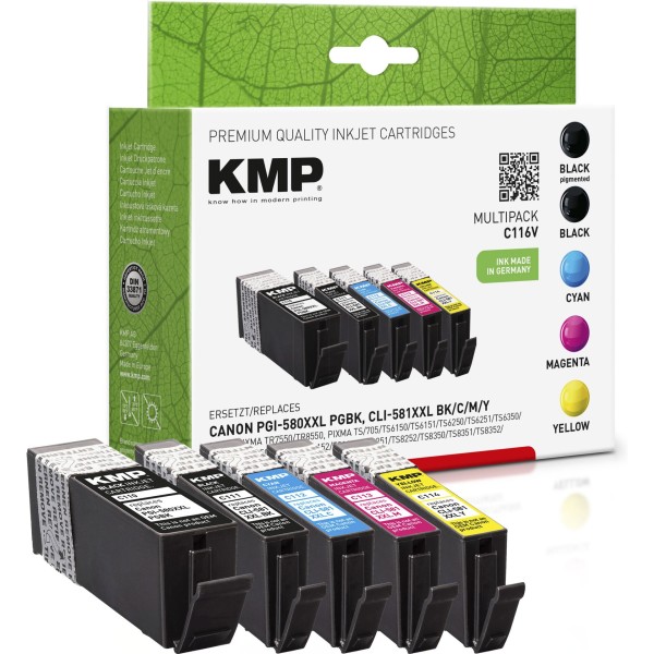 KMP C116V Multipack komp. mit Canon PGI-580/CLI-581 XXL BCMY