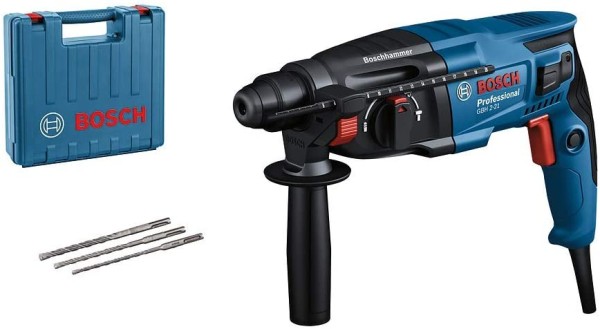 Bosch Professional Bohrhammer GBH 2-21 (mit SDS plus, inkl. 3x Drill Bit SDS plus, (6/8/10 mm)