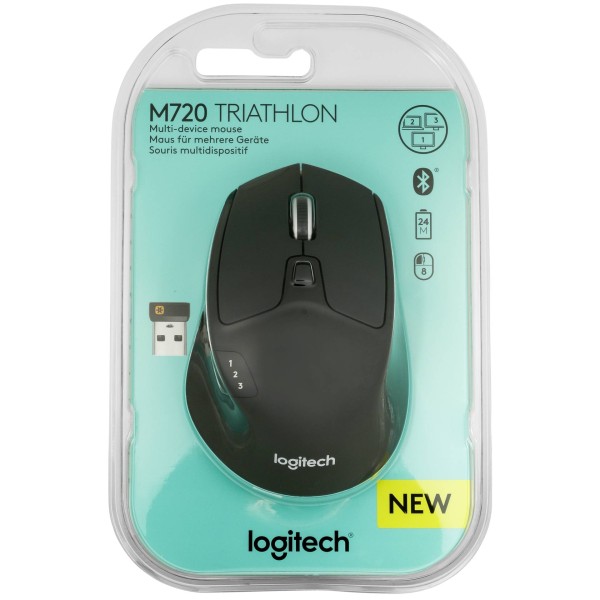 Logitech Mouse M720 Triathlon Wireless Black
