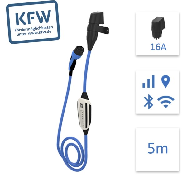 NRGkick KfW Select 5m GSM/GPS Schutzverriegelung, Wandsteckd16A