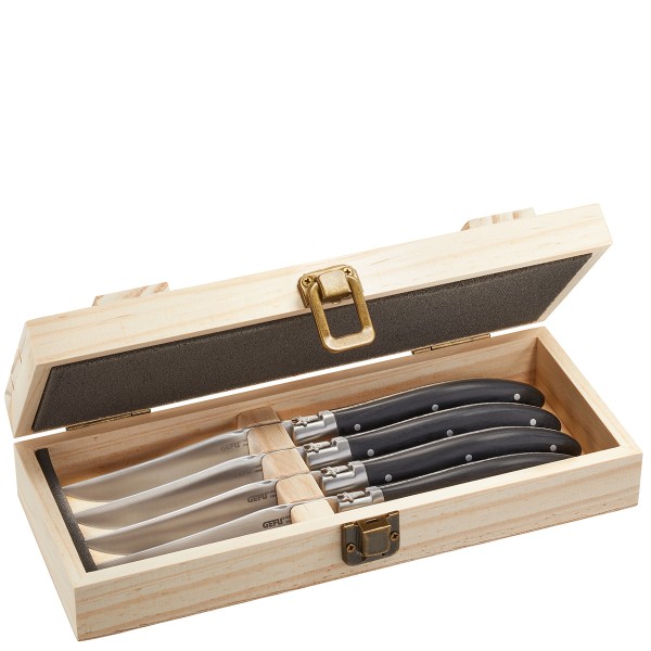 Gefu Steakmesser-Set BASCO, 4 StückKiefernholz-Box (13940)