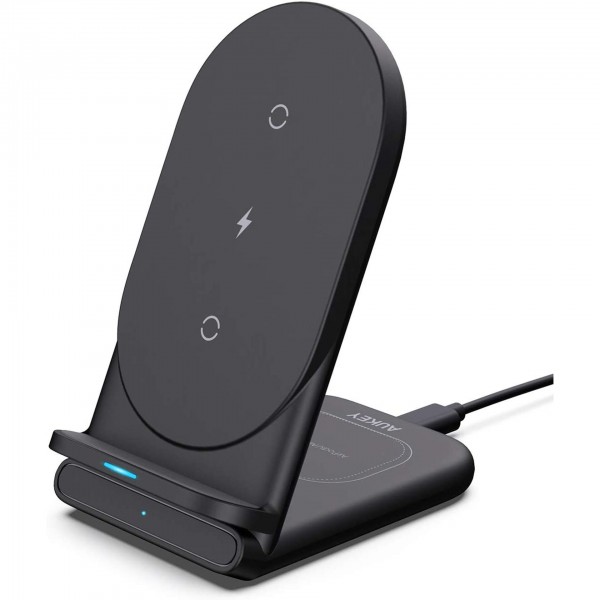 AUKEY Aircore Series 2-in-1 Wireless Charging Stand LC-A2-BK