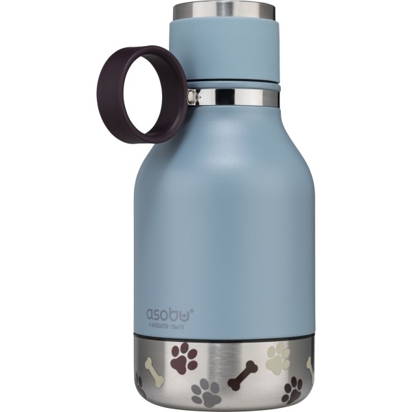 Asobu Dog Bowl Bottle Blau, 0975 L