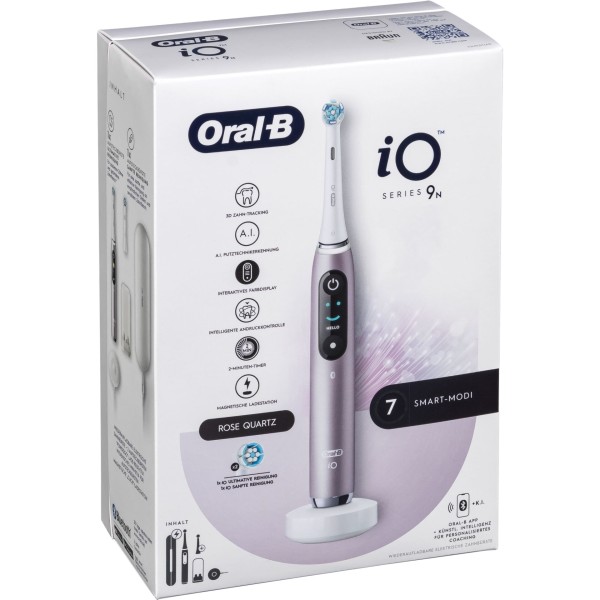 Oral-B iO Series 9N Set, Elektrische Zahnbürste, Rose Quartz