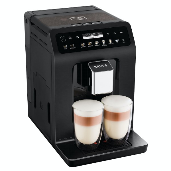KRUPS Kaffeevollautomat Doppel Cappuccino Evidence Plus EA8948, schwarz-metallic
