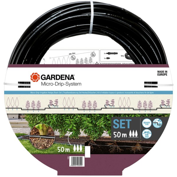 Gardena Micro-Drip-System Set Hecke/Sträucher 50m