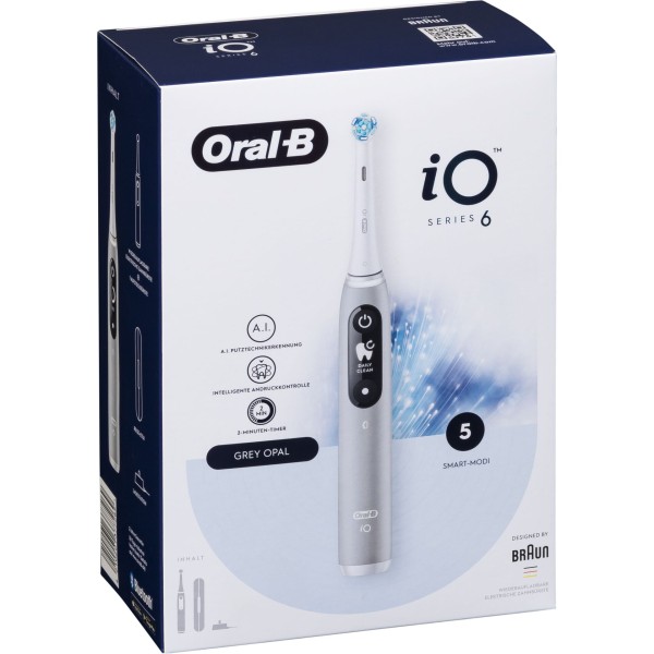 Oral-B iO Series 6N, Elektrische Zahnbürste, grey opal
