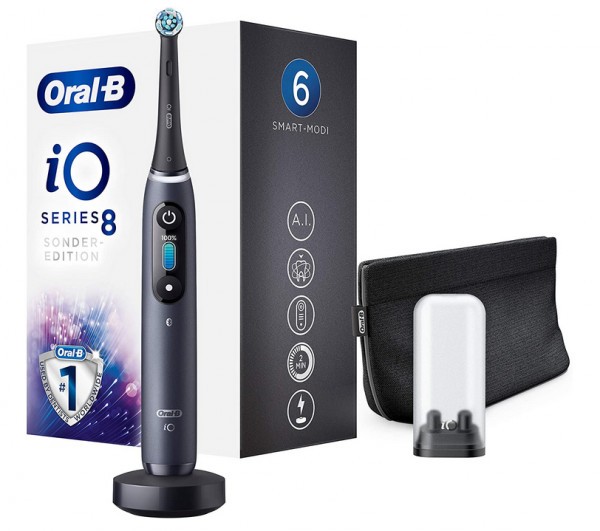 Oral-B iO 8 Black Onyx Special Edition Elektrische Zahnbürste mit Magnet-Technologie