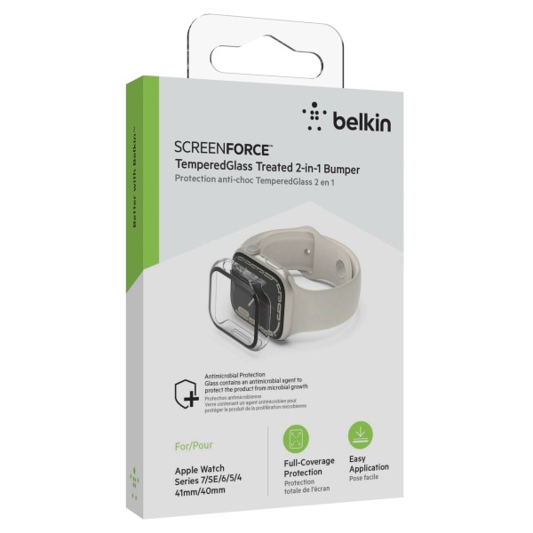 Belkin TemperedCurve Displaysch. Apple Watch 4-8/SE 40/41mm clear