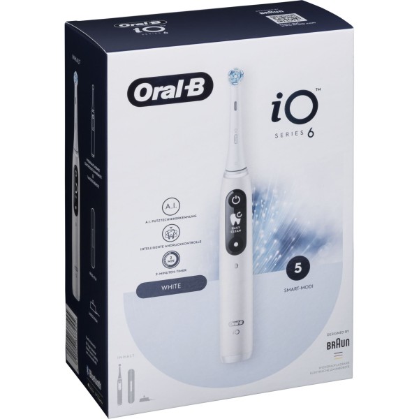Oral-B iO Series 6N, Elektrische Zahnbürste, white